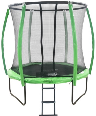 Cama elastica Mas Games Premium 244 con red, escalera y anclajes sin cubierta 